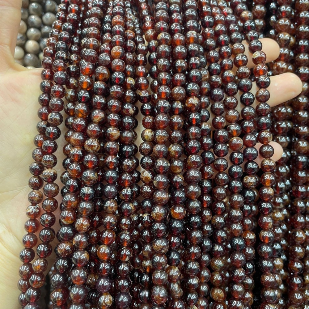 4-10mm Natural Orange Garnet Beads for DIY Projects