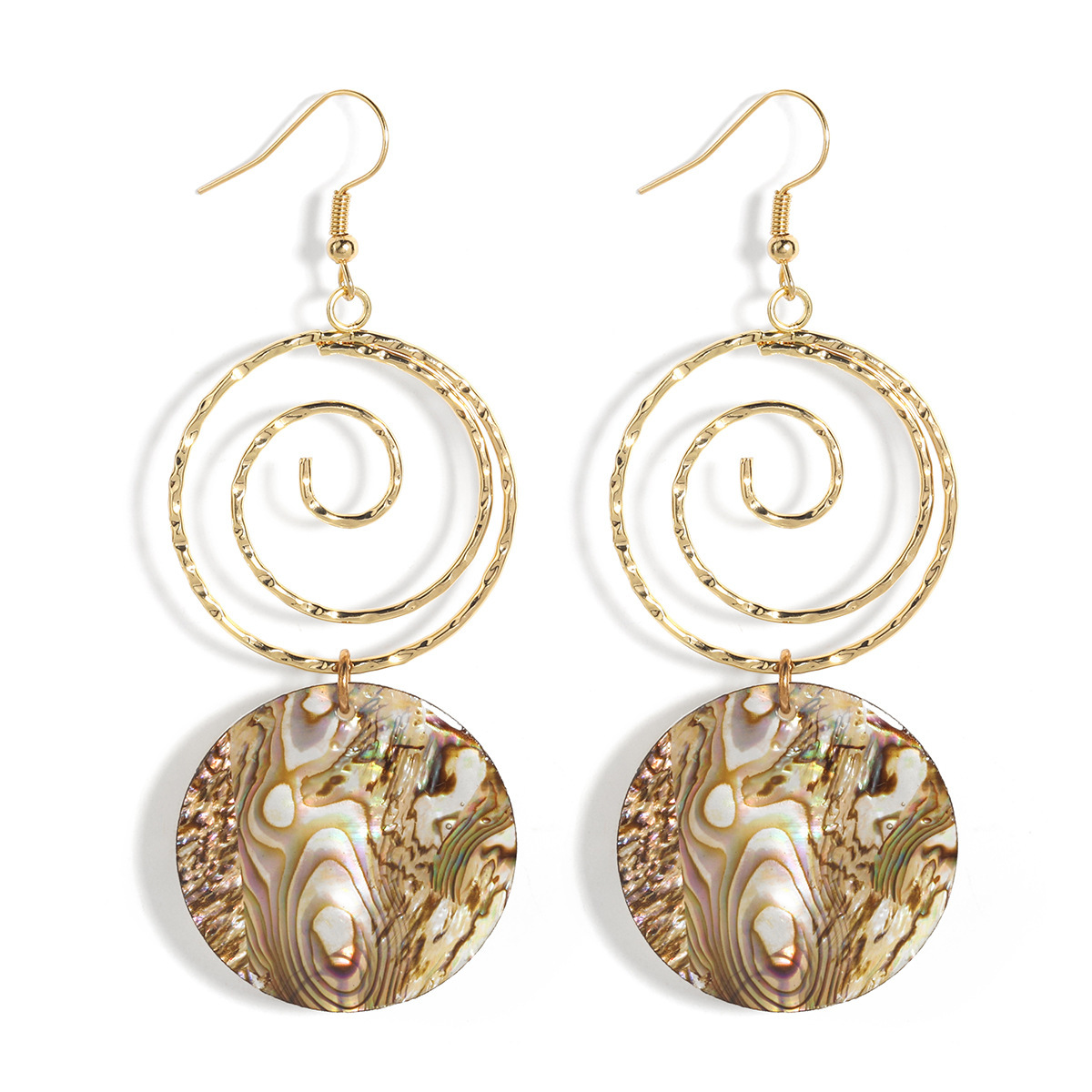 MYK1862-Exaggerated abalone shell earrings, niche and stylish earrings
