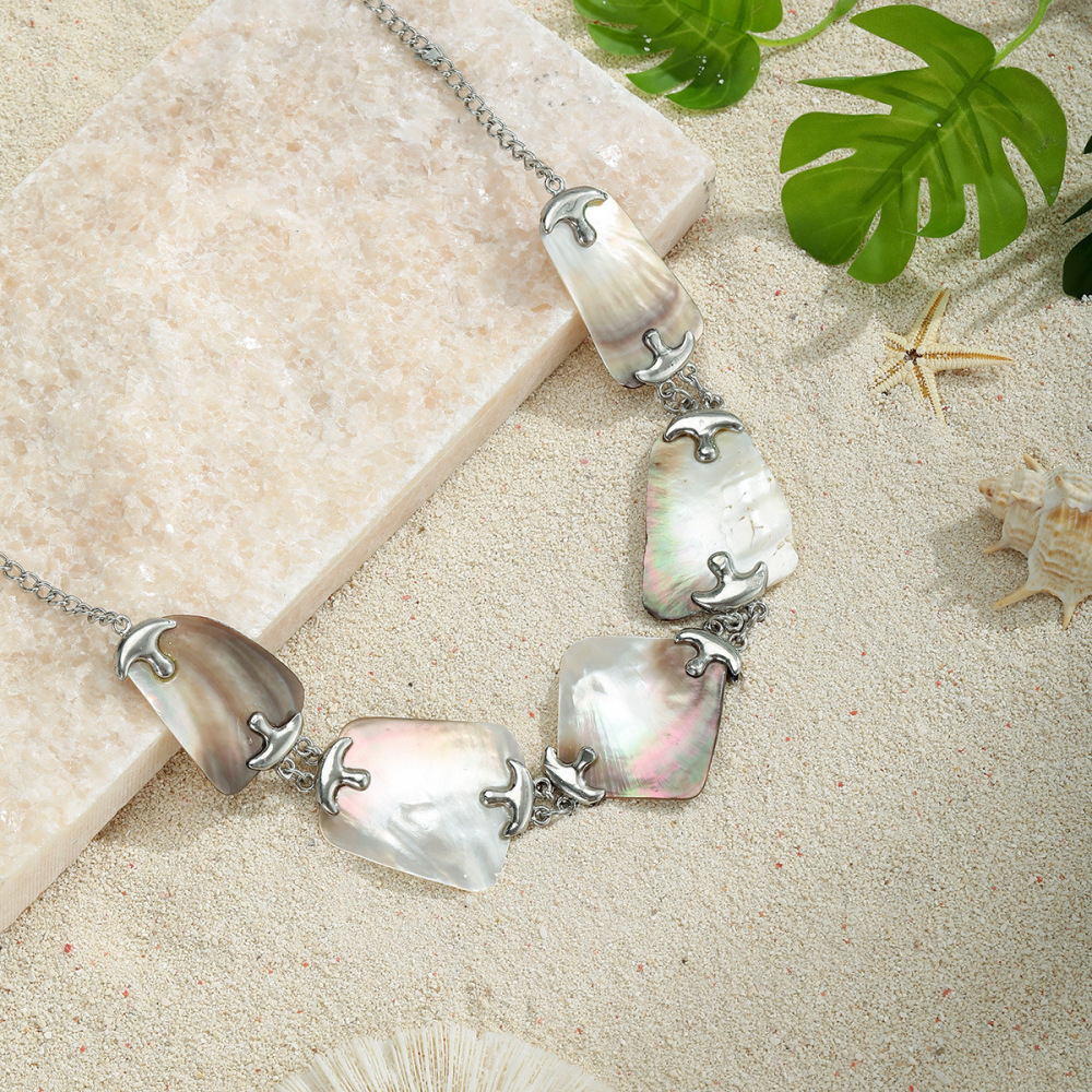 MYK1906-Fashionable natural seashell patchwork jewelry set