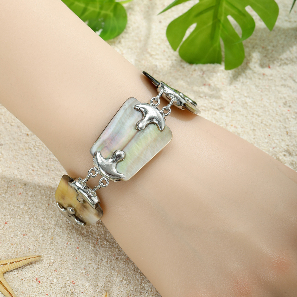MYK1906-Fashionable natural seashell patchwork jewelry set