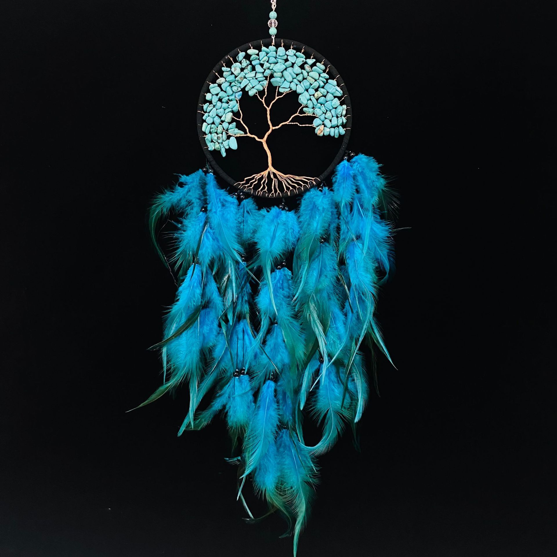 Crystal Pebble Dreamcatcher Wind Chime Tree of Life Sun Catcher
