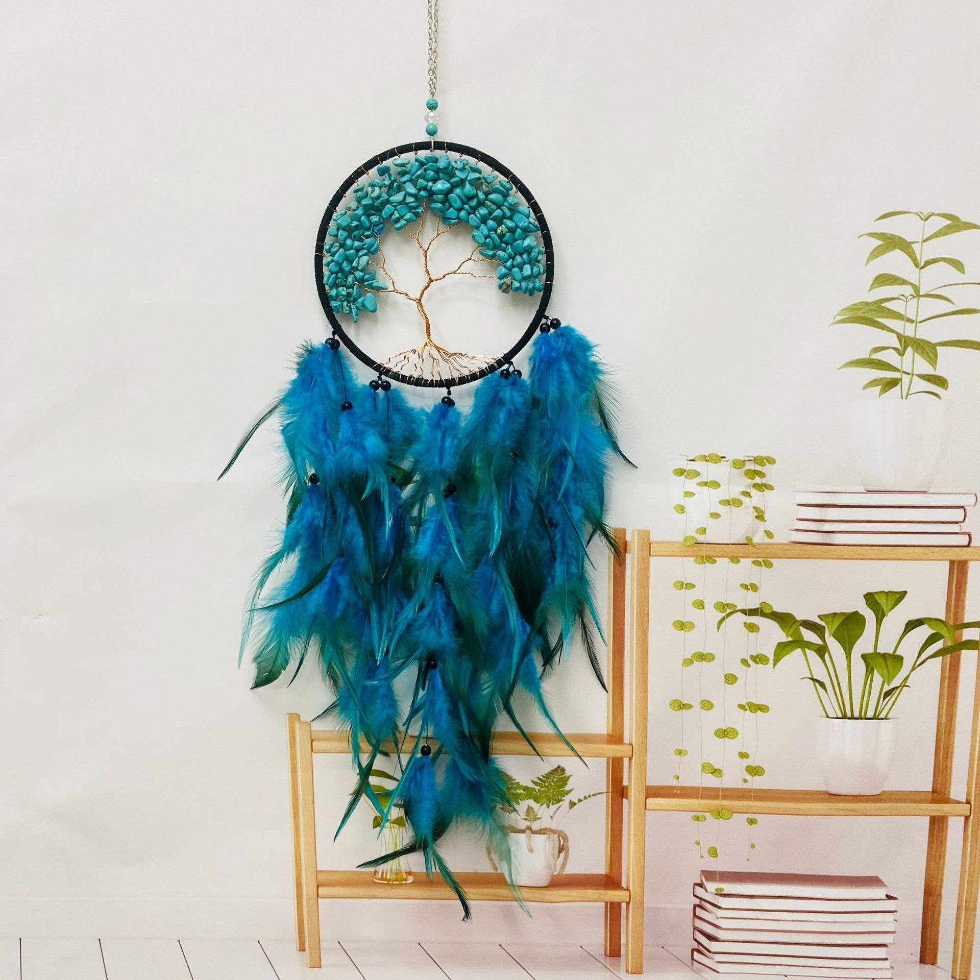 Crystal Pebble Dreamcatcher Wind Chime Tree of Life Sun Catcher