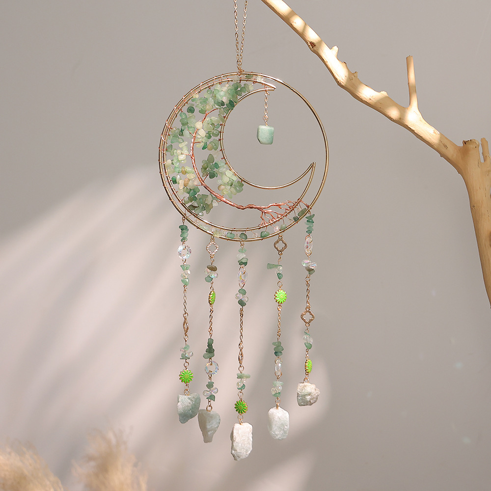 Sunshine Catcher Simple Pebble Tree of Life Window Sill Decor Wind Chime