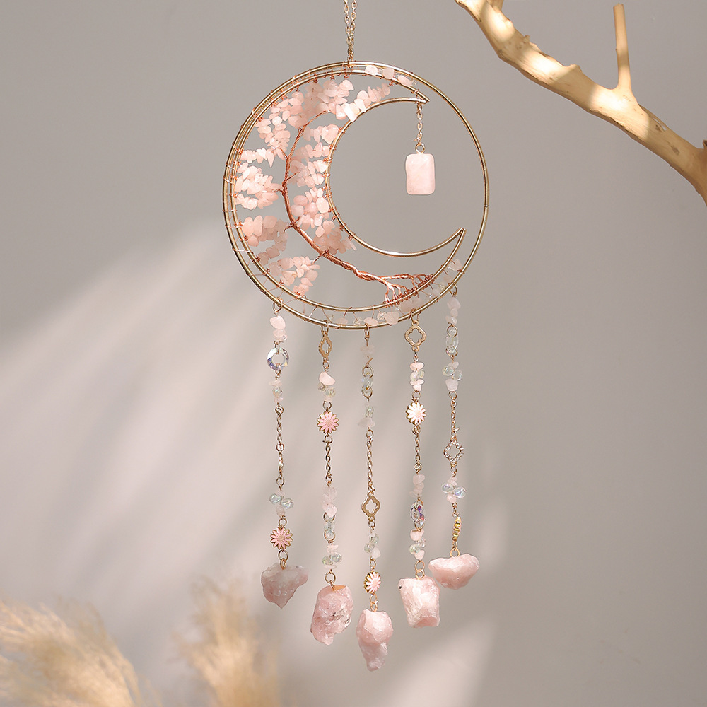 Sunshine Catcher Simple Pebble Tree of Life Window Sill Decor Wind Chime