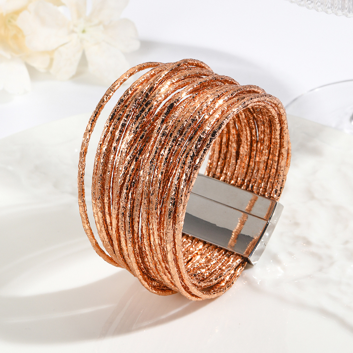 MYK1965-Multi-strand PU magnetic buckle bracelet