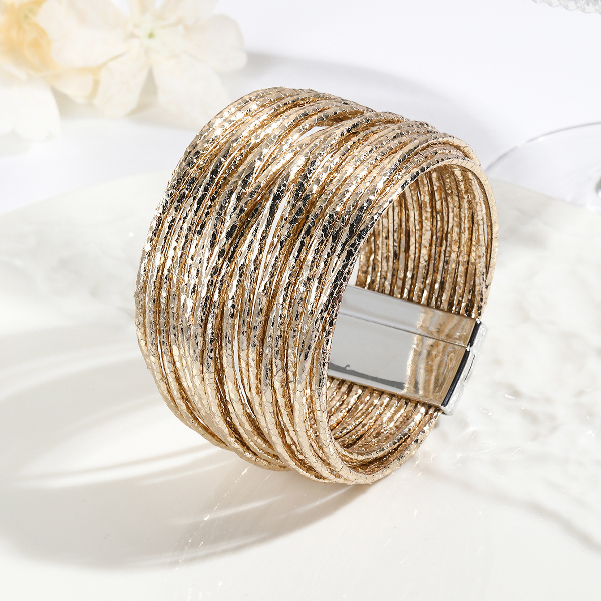 MYK1965-Multi-strand PU magnetic buckle bracelet