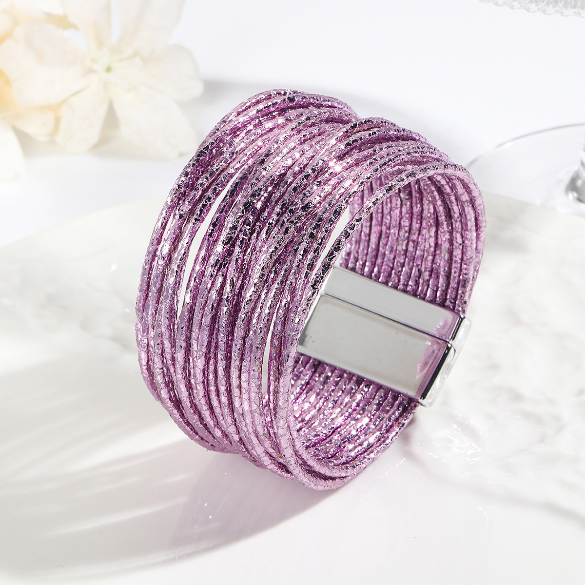 MYK1965-Multi-strand PU magnetic buckle bracelet