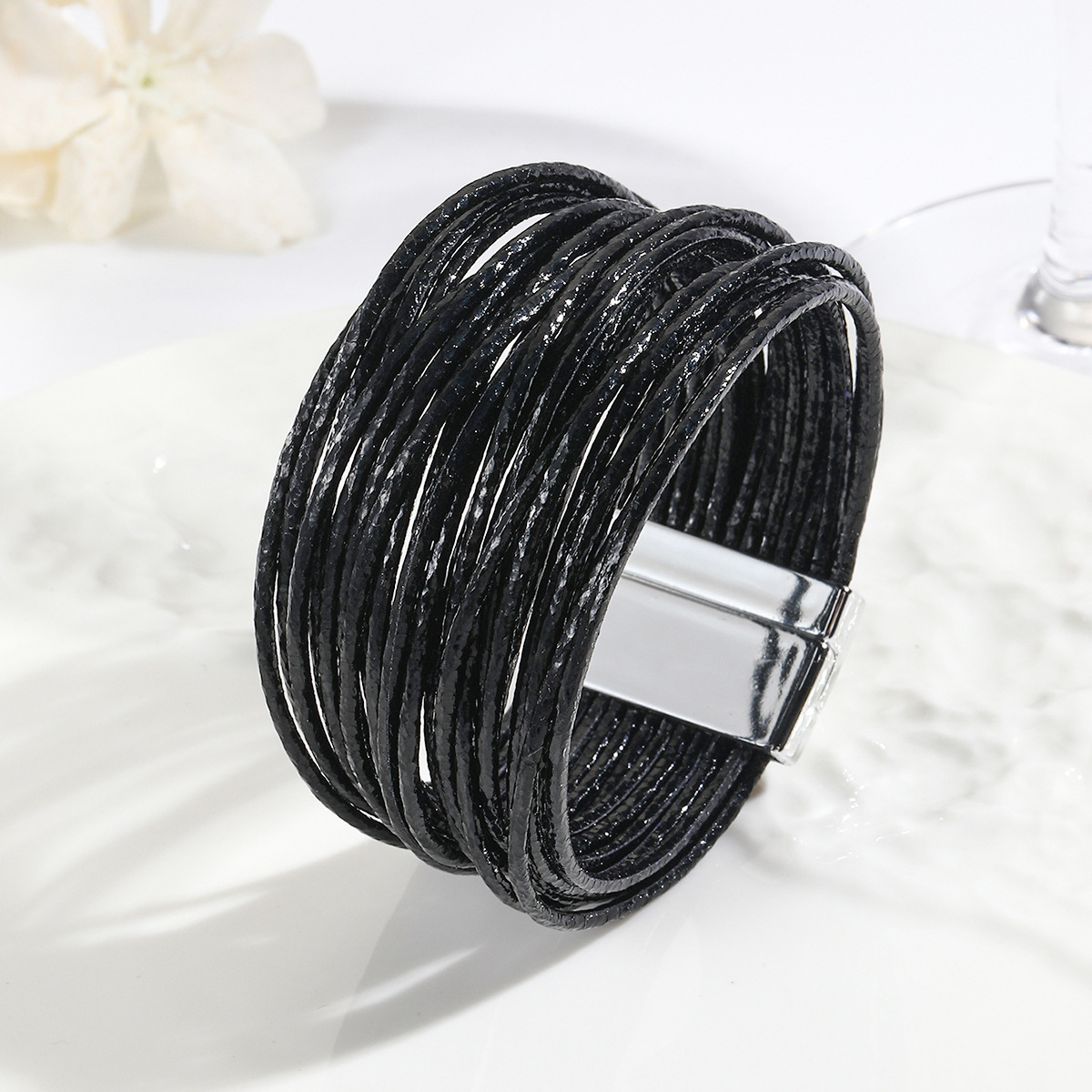 MYK1965-Multi-strand PU magnetic buckle bracelet