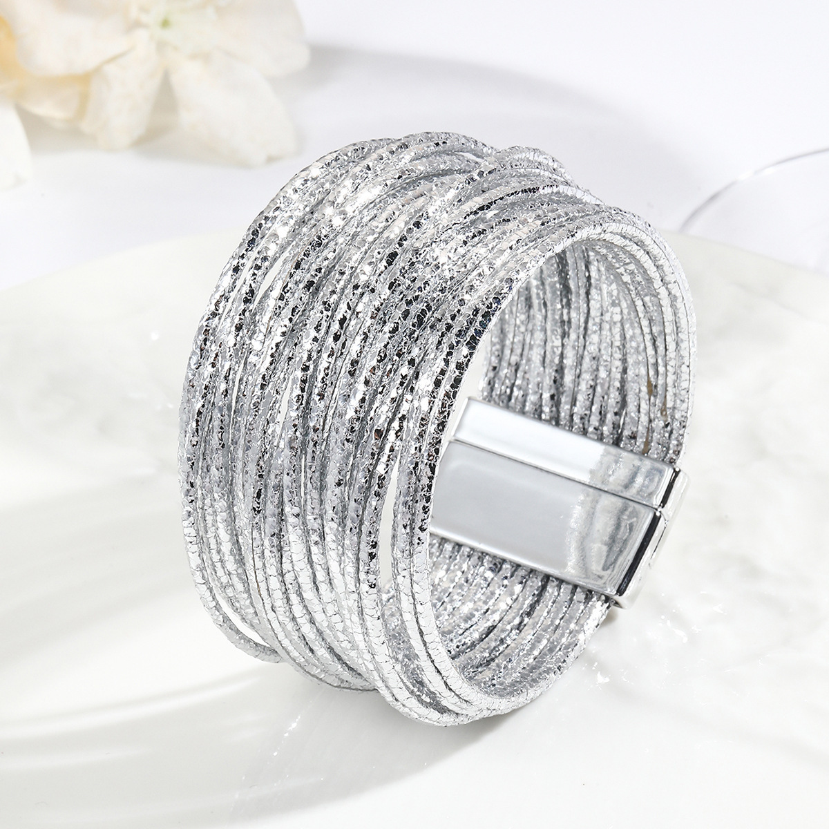 MYK1965-Multi-strand PU magnetic buckle bracelet