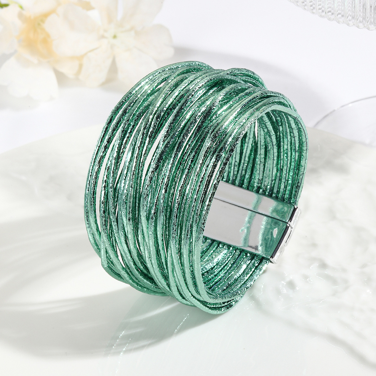 MYK1965-Multi-strand PU magnetic buckle bracelet