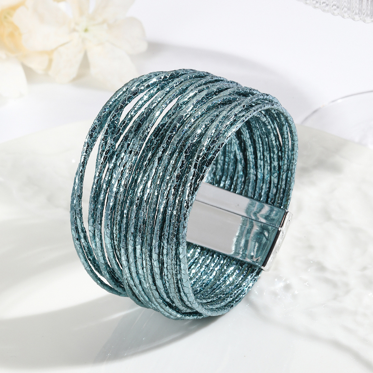 MYK1965-Multi-strand PU magnetic buckle bracelet