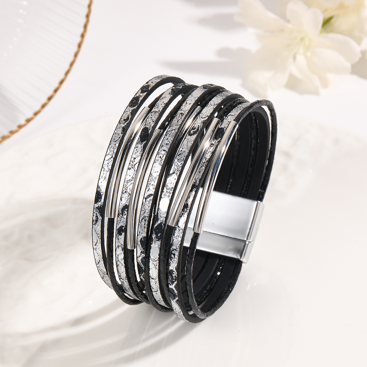 MYK1984-Magnetic buckle multi-layer bracelet Christmas and Valentine's Day gift