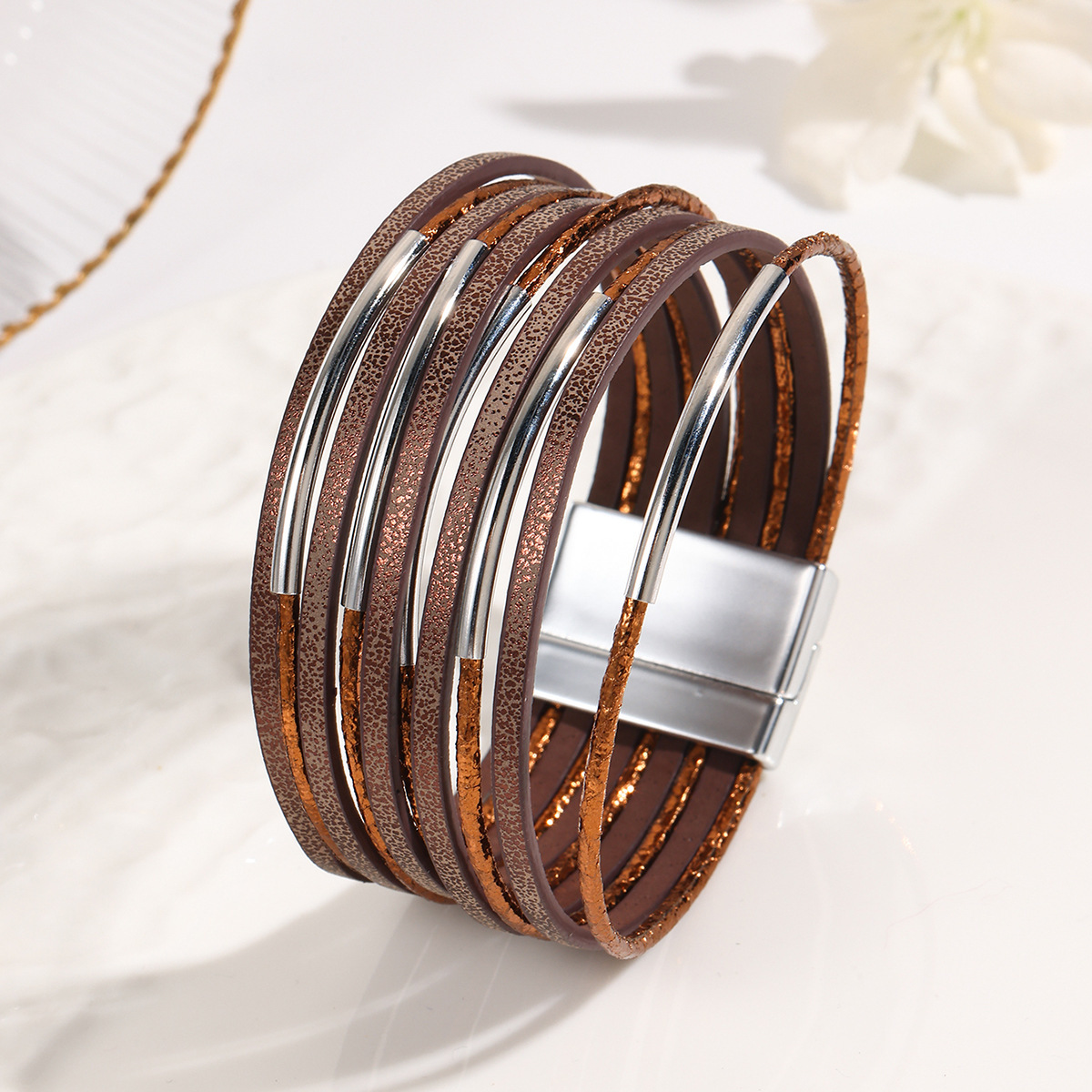 MYK1984-Magnetic buckle multi-layer bracelet Christmas and Valentine's Day gift