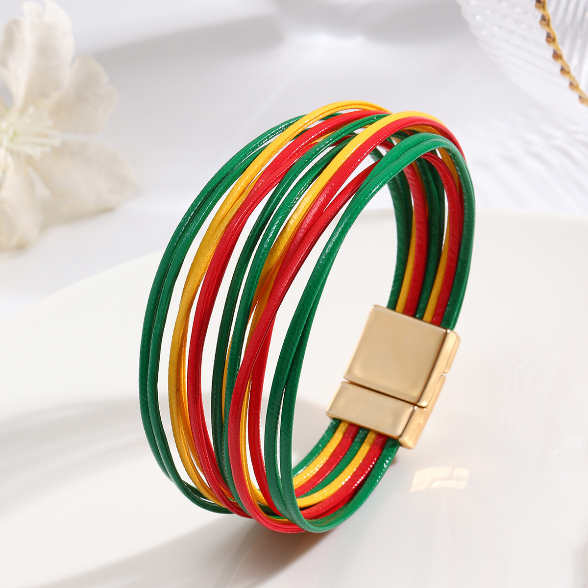 MYK1995-Bohemian Multi-Layer Wristband PU Leather Bracelet