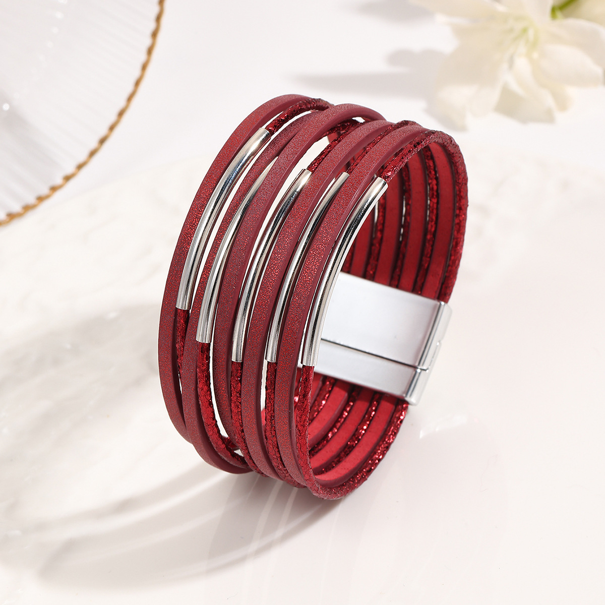 MYK1984-Magnetic buckle multi-layer bracelet Christmas and Valentine's Day gift