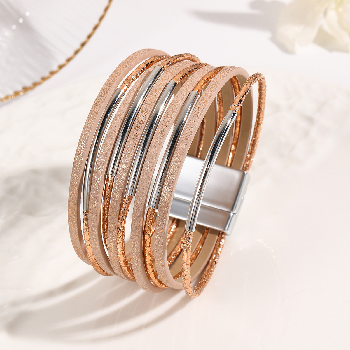 MYK1984-Magnetic buckle multi-layer bracelet Christmas and Valentine's Day gift
