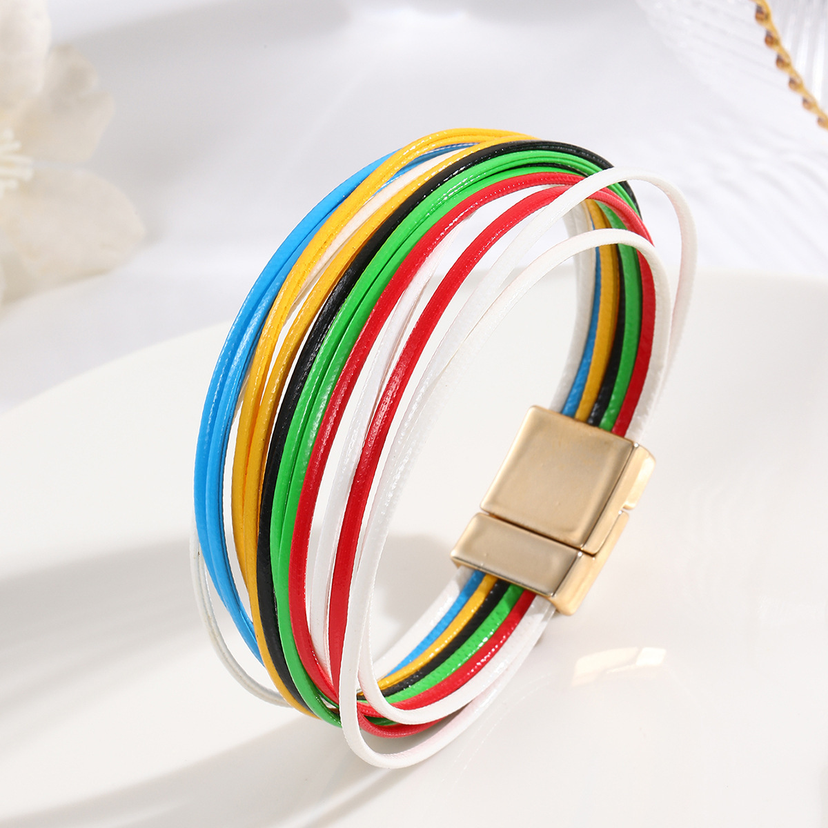 MYK1995-Bohemian Multi-Layer Wristband PU Leather Bracelet