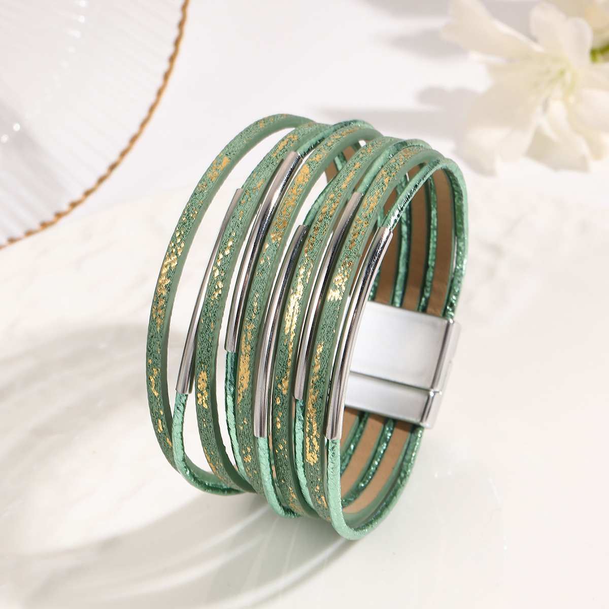 MYK1984-Magnetic buckle multi-layer bracelet Christmas and Valentine's Day gift