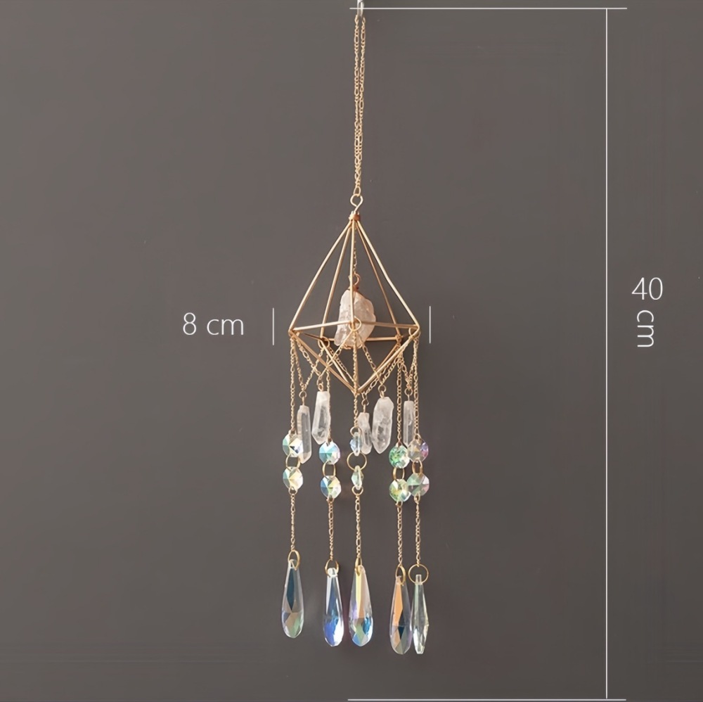 Crystal Sunflower Catcher Light and Shadow Wind Chime Pendant