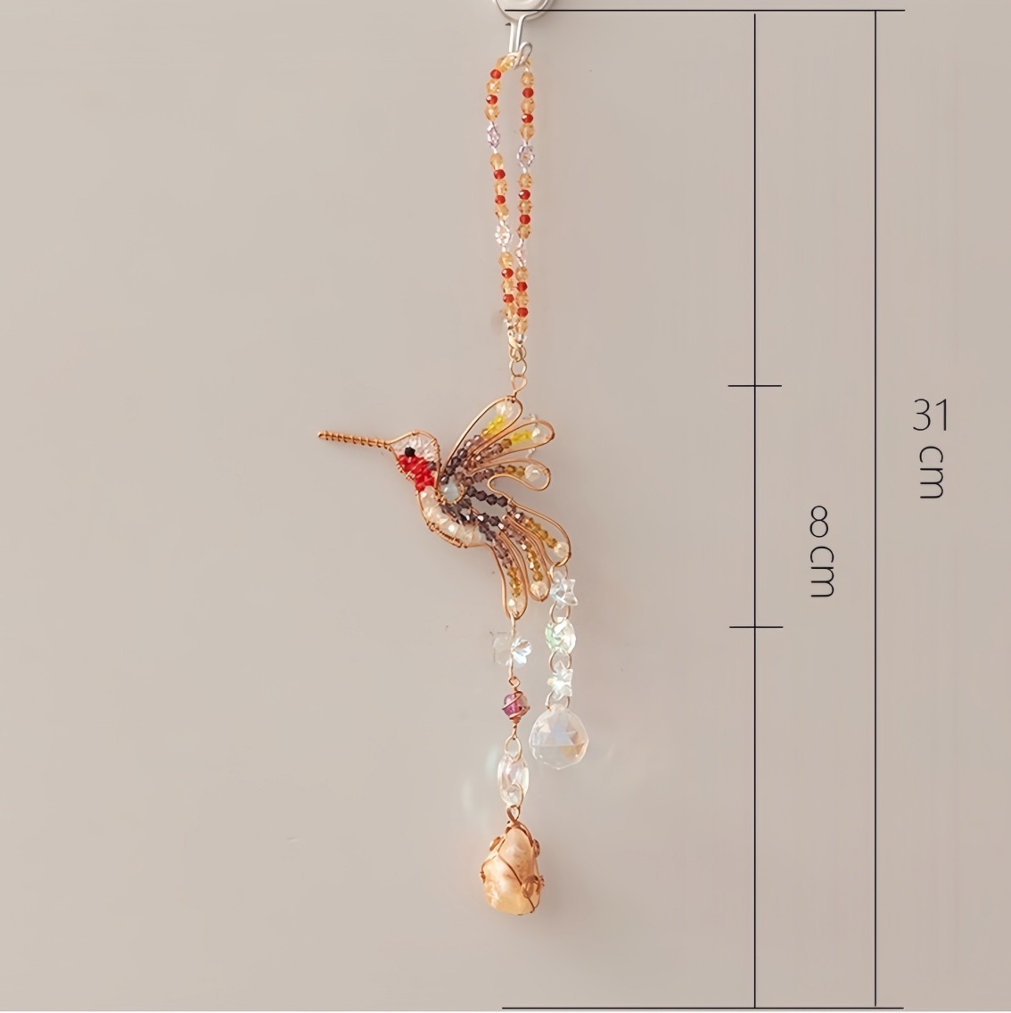 Woodpecker Creative Suncatcher Crystal Pebble Dreamcatcher