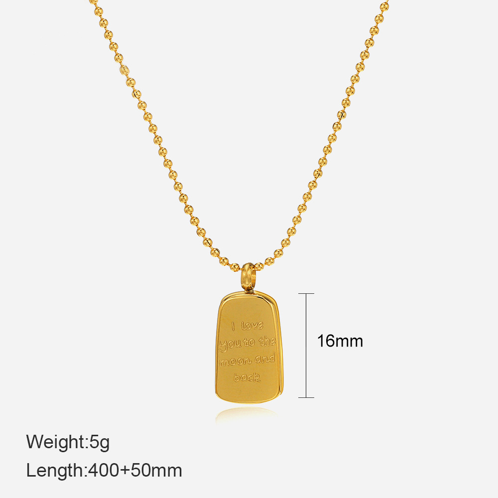 MYK2040-French retro braided star and moon stainless steel necklace, unique and stylish.