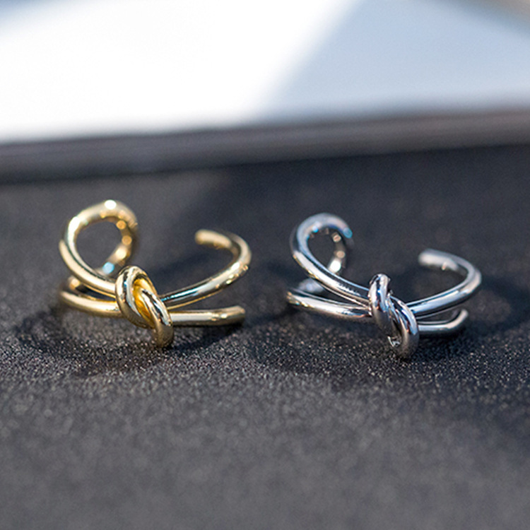 Open knot decorative ring, unique jewelry ring