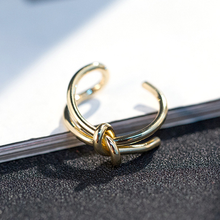 Open knot decorative ring, unique jewelry ring