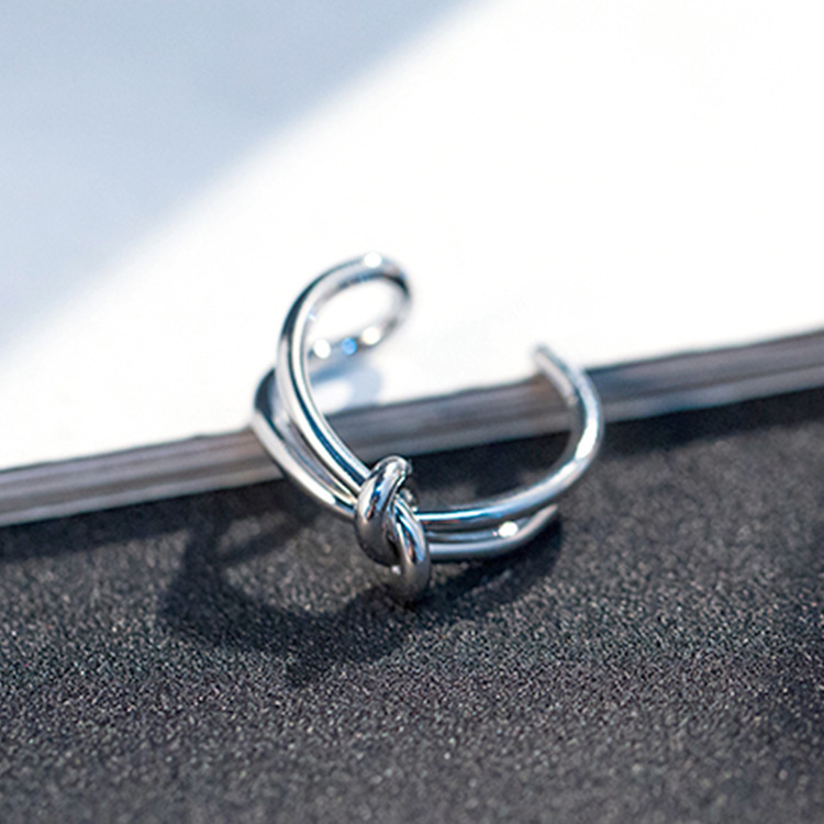 Open knot decorative ring, unique jewelry ring