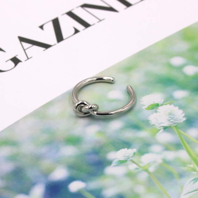 Simple all-copper open knot ring