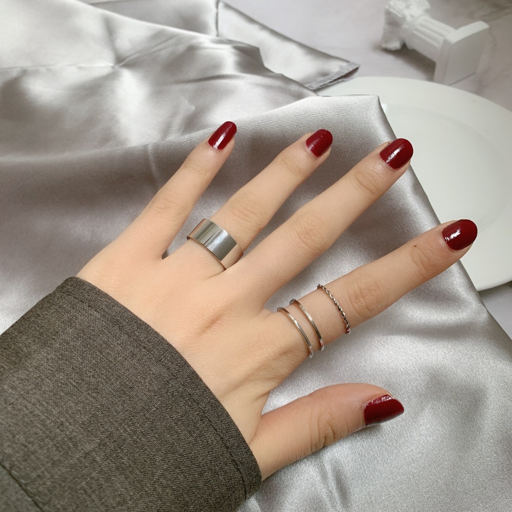 Unique Design Plain Ring Set