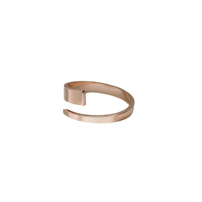 Versatile Irregular Flat Line Adjustable Ring