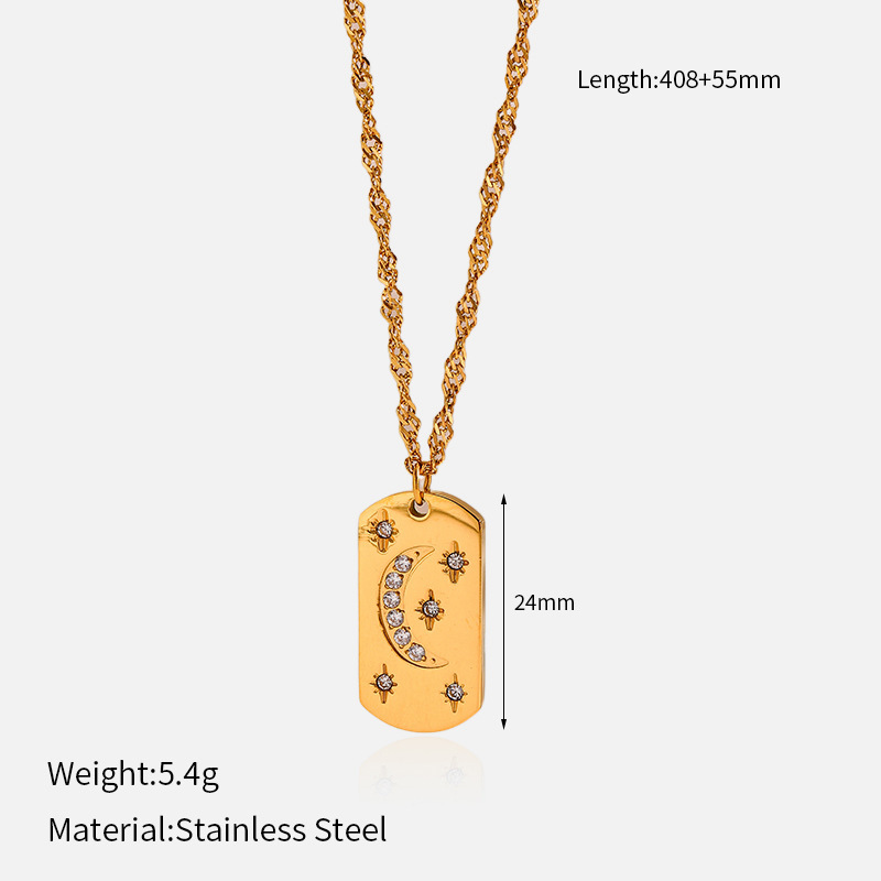 MYK2074-Heart-shaped butterfly stainless steel clavicle chain, plated with 18k gold.