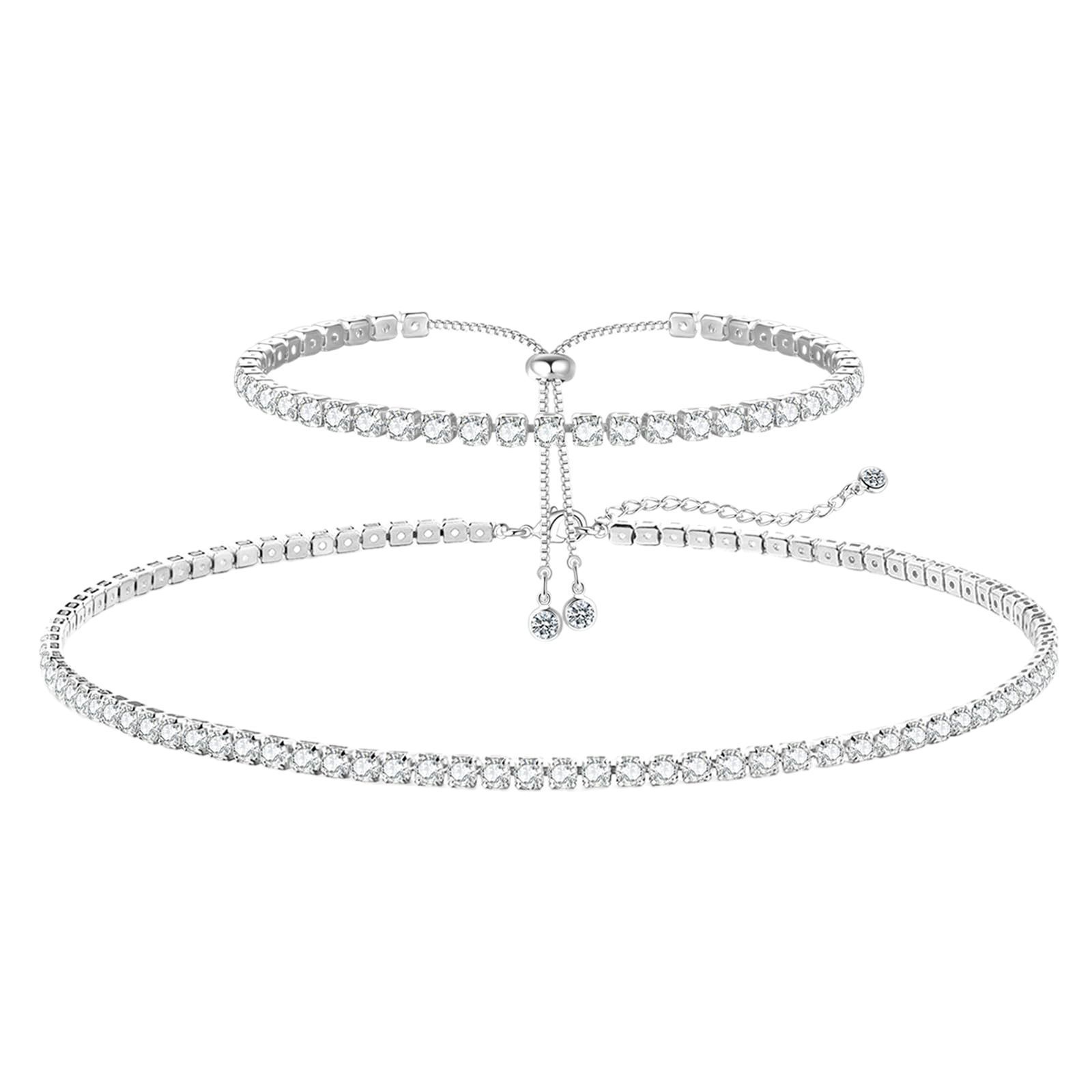 Luxury-style diamond-encrusted claw chain necklace/bracelet for a sexy look