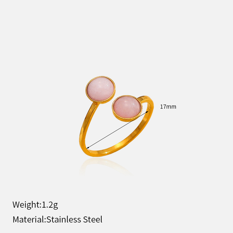 MYK2345-Stainless steel minimalist couple rings with open top