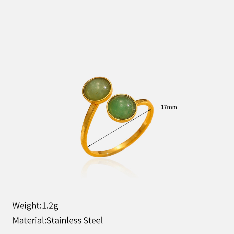MYK2345-Stainless steel minimalist couple rings with open top