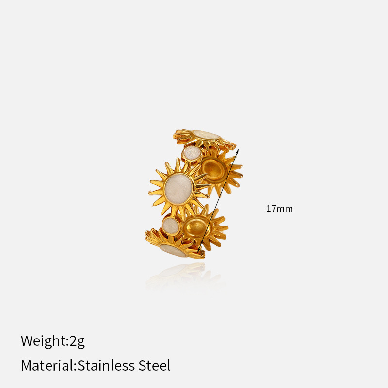 MYK2409-Stainless steel luxury fashion open ring
