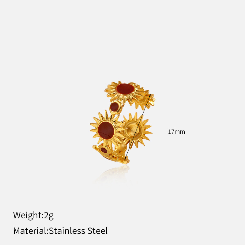 MYK2409-Stainless steel luxury fashion open ring