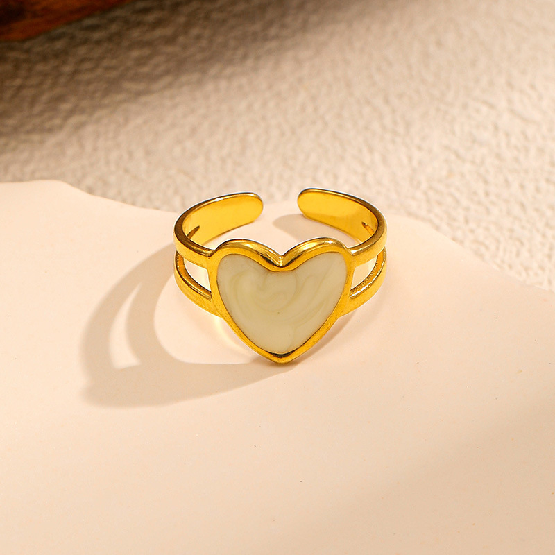 MYK2529-Stainless steel high-end fashion light luxury open ring