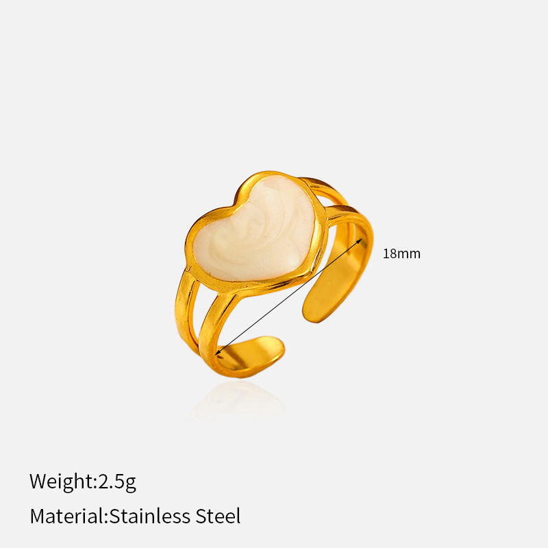 MYK2529-Stainless steel high-end fashion light luxury open ring