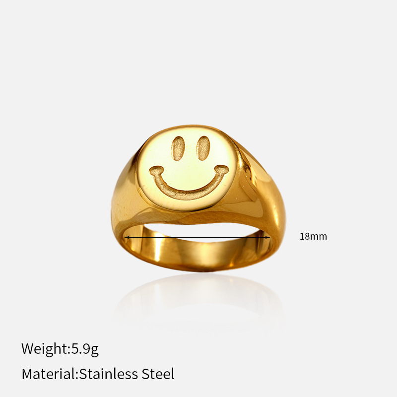 MYK2510-High-end stainless steel ring that won't fade