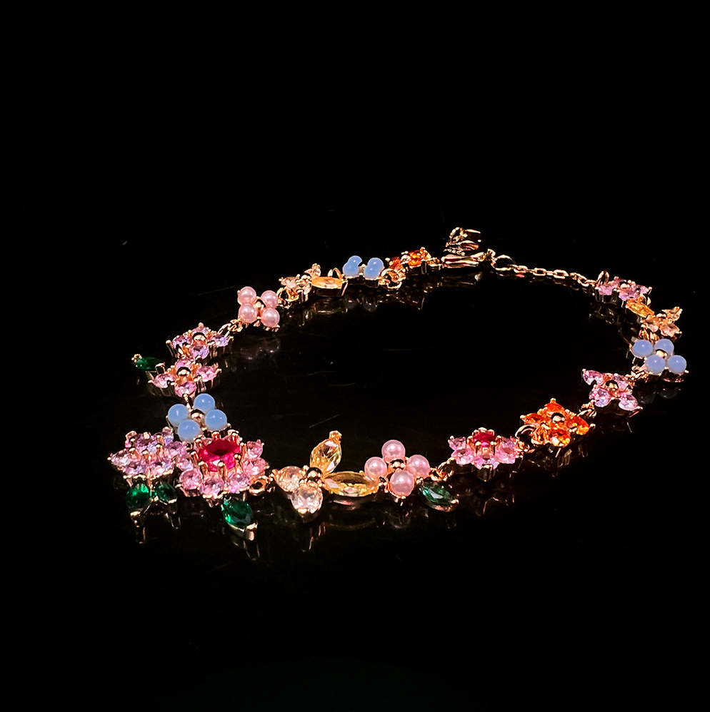 MYK2540-New Floral Gemstone Jewelry Set - High-End Luxury Jewelry