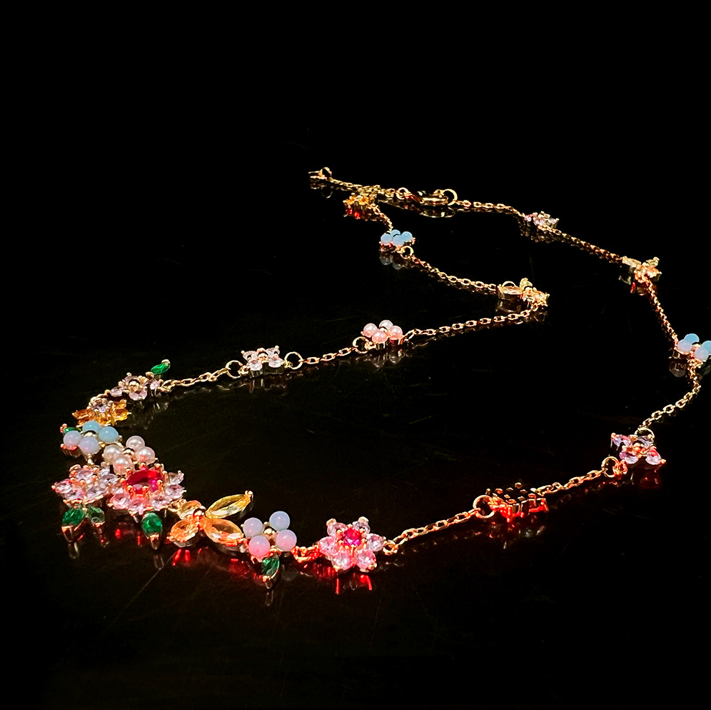 MYK2540-New Floral Gemstone Jewelry Set - High-End Luxury Jewelry
