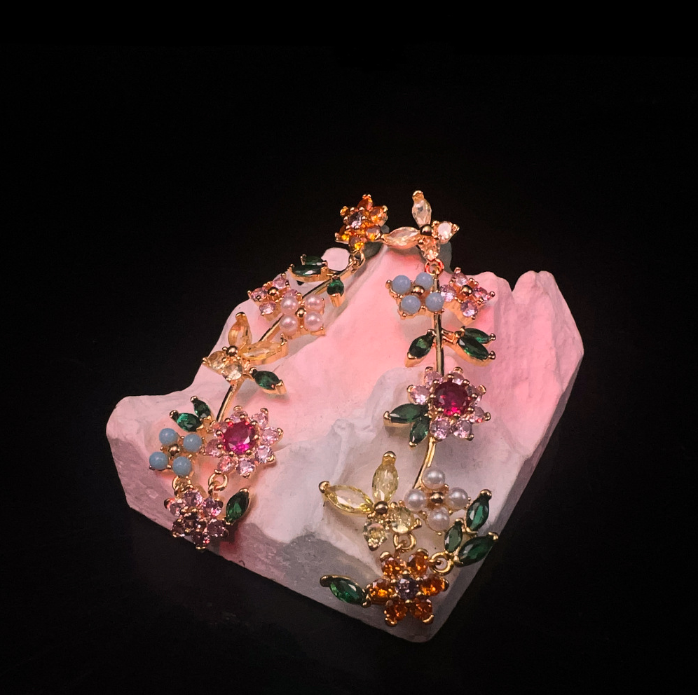 MYK2540-New Floral Gemstone Jewelry Set - High-End Luxury Jewelry