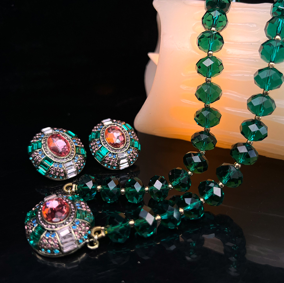 MYK2555-High-end Western antique full zircon crystal vintage marking set