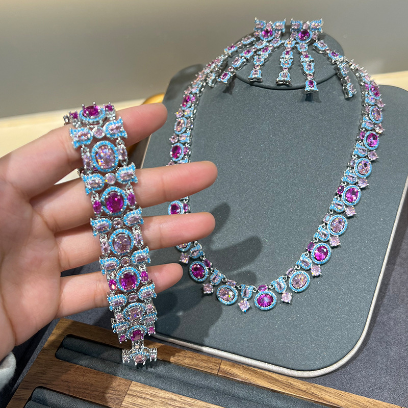 MYK2571-Exquisite 5A high-end jewelry set, heavy-duty vintage jewelry