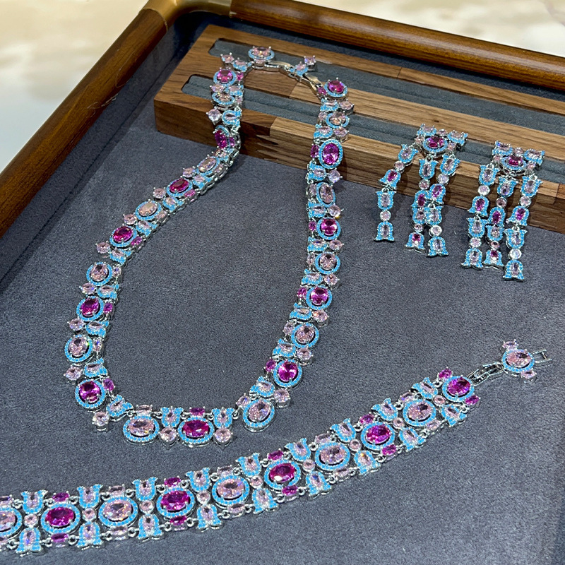MYK2571-Exquisite 5A high-end jewelry set, heavy-duty vintage jewelry