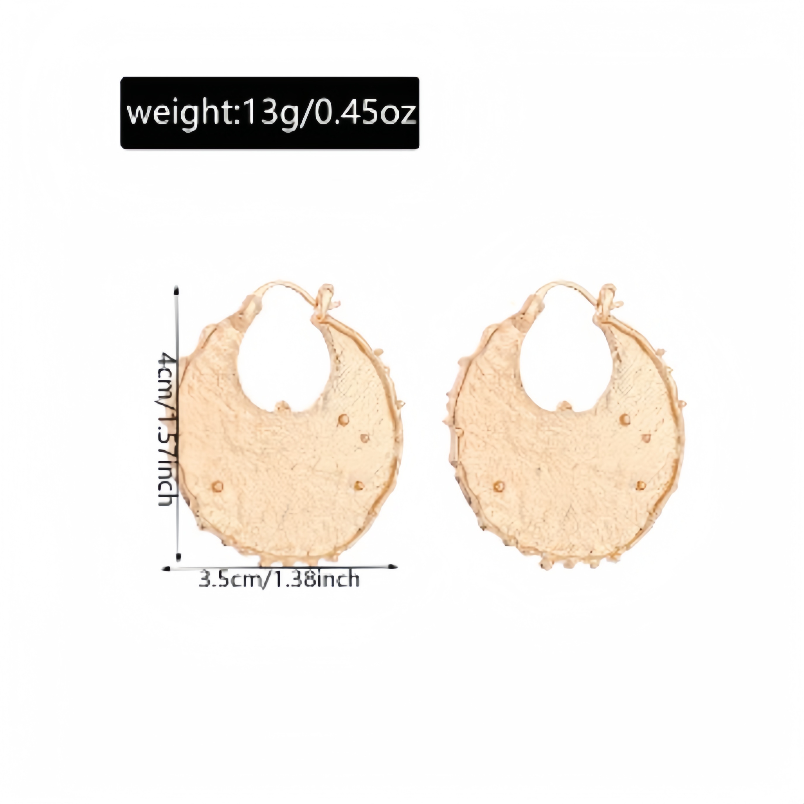 Oil-drop pattern flower and leaf alloy earrings