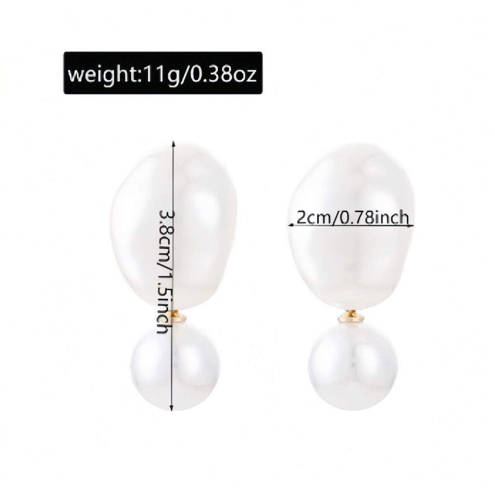 New stylish and exaggerated faux pearl alloy earrings