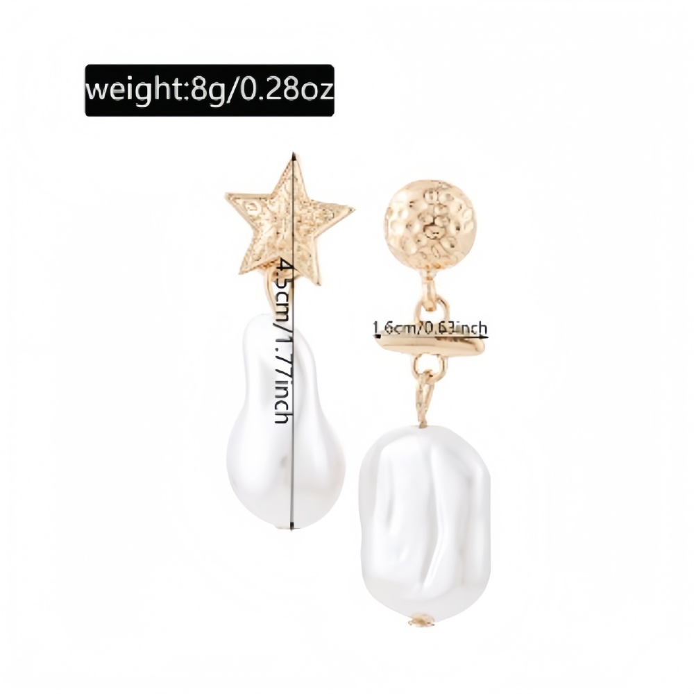 New stylish and exaggerated faux pearl alloy earrings