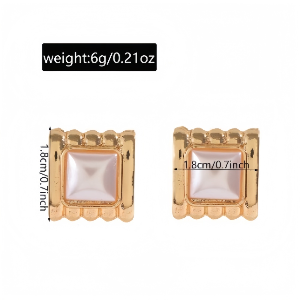 New stylish and exaggerated faux pearl alloy earrings